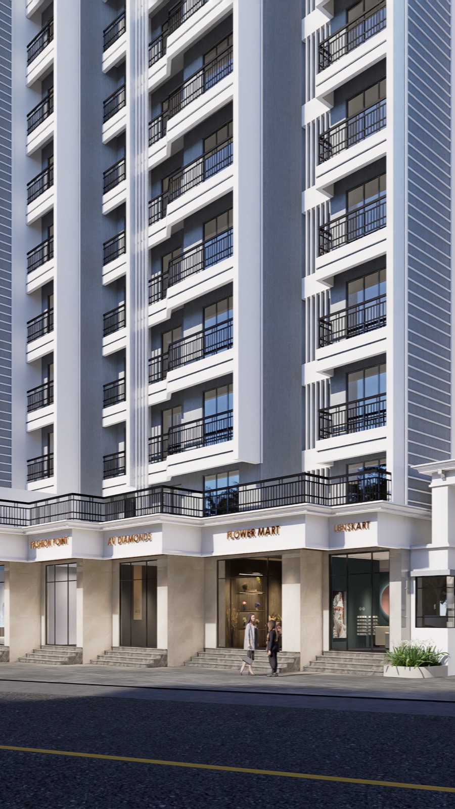 Green Valley by Square Homes — project render of Wings A and B, Virar West
